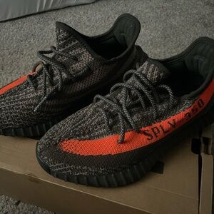 Yeezy Boost 350 V2 Black and Orange Sneakers